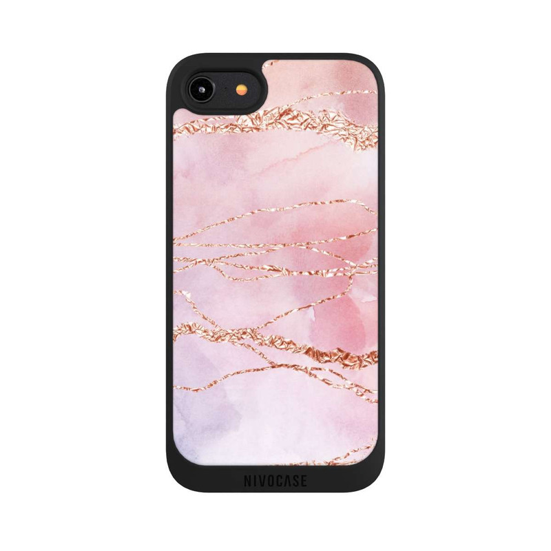 iPhone 7 NIVOpure Glitzer Look Pink Mädchen Marmor