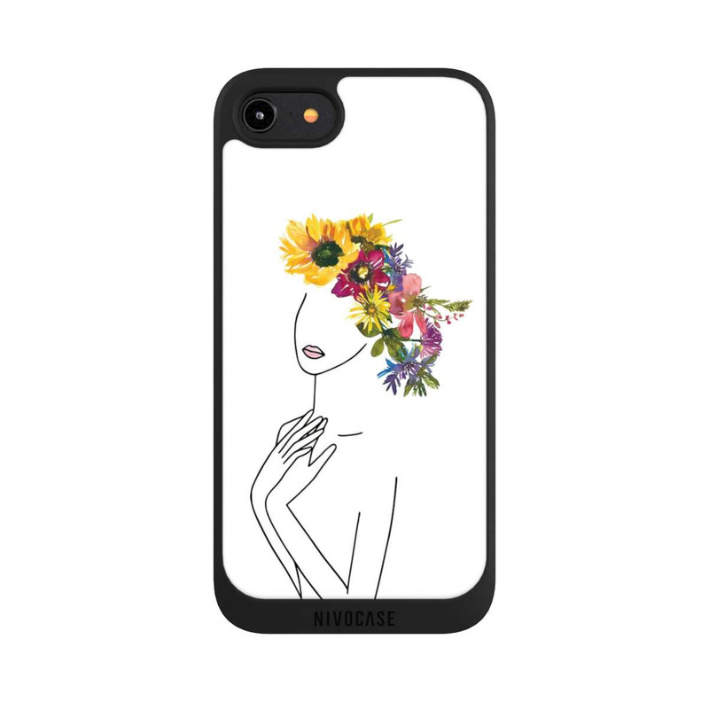 iPhone 7 NIVOpure Line Art Woman flowercrown