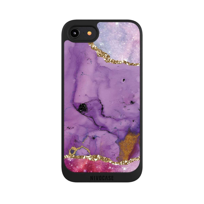 iPhone 7 NIVOpure Lila Galaxy Glamour Marble
