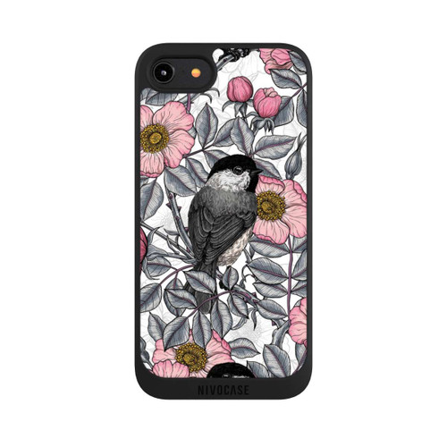 Apple iPhone 7 NIVOpure Schwarzkopfmeisen und Wilde Rosen