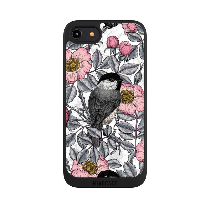 iPhone 7 NIVOpure Schwarzkopfmeisen und Wilde Rosen