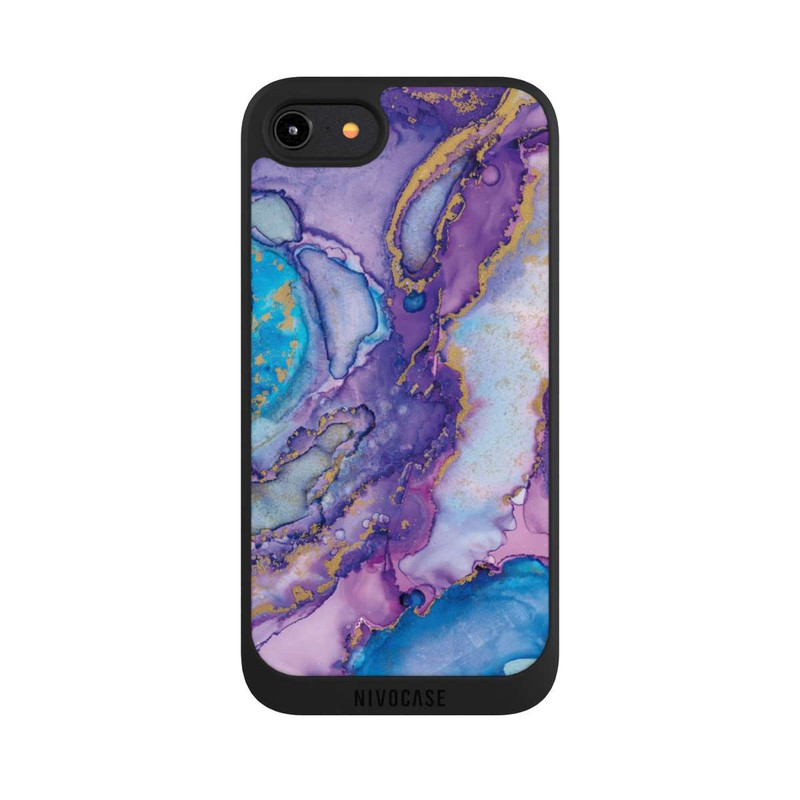 iPhone 7 NIVOpure Strudel lila und blau