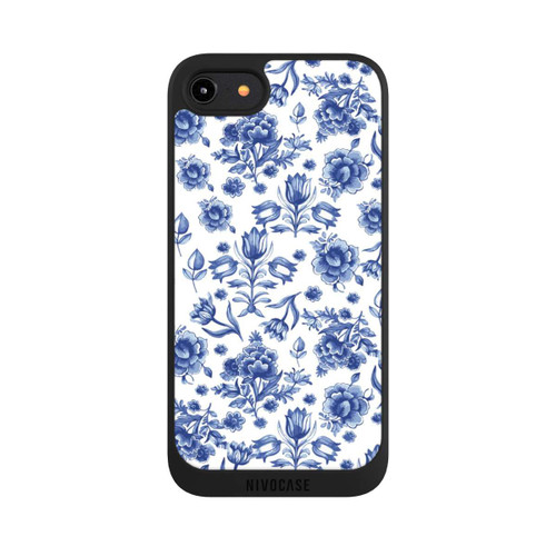 Apple iPhone 7 NIVOpure Blaues Blumenmuster