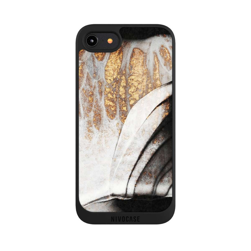 iPhone 7 NIVOpure Schwarze und goldene Adern
