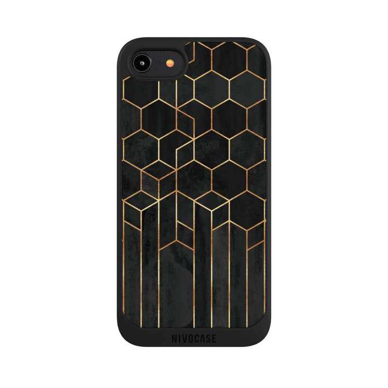 iPhone 7 NIVOpure Schwarze Sechsecke
