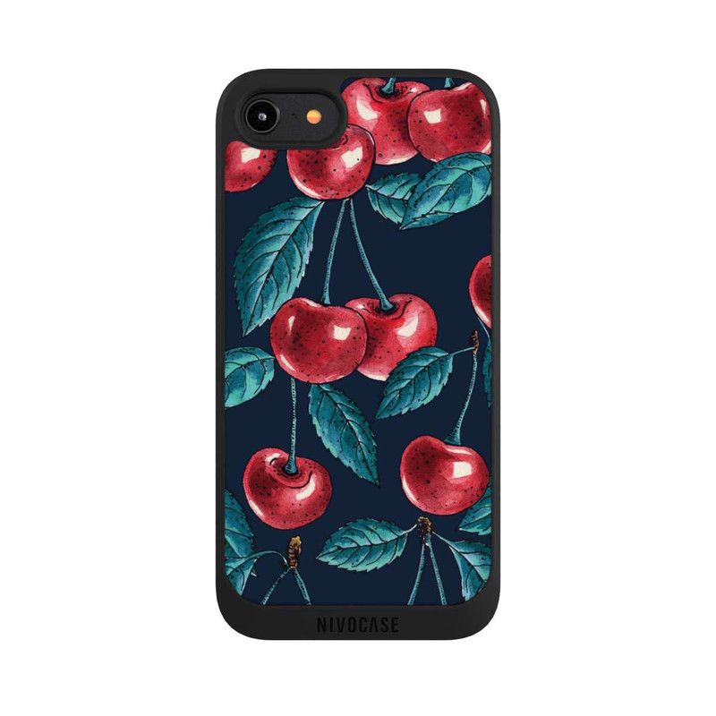 iPhone 7 NIVOpure Kirschen Dunkles Muster