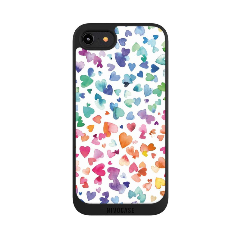 iPhone 7 NIVOpure Coeurs d'amour aquarelle