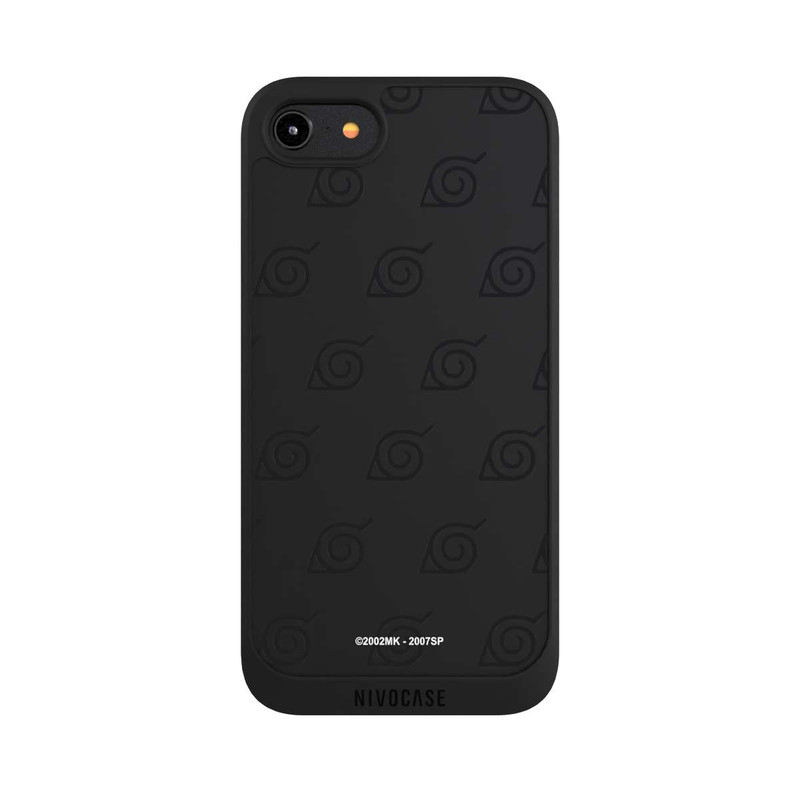 iPhone 7 NIVOpure Schwarzes Konoha-Muster Transparent