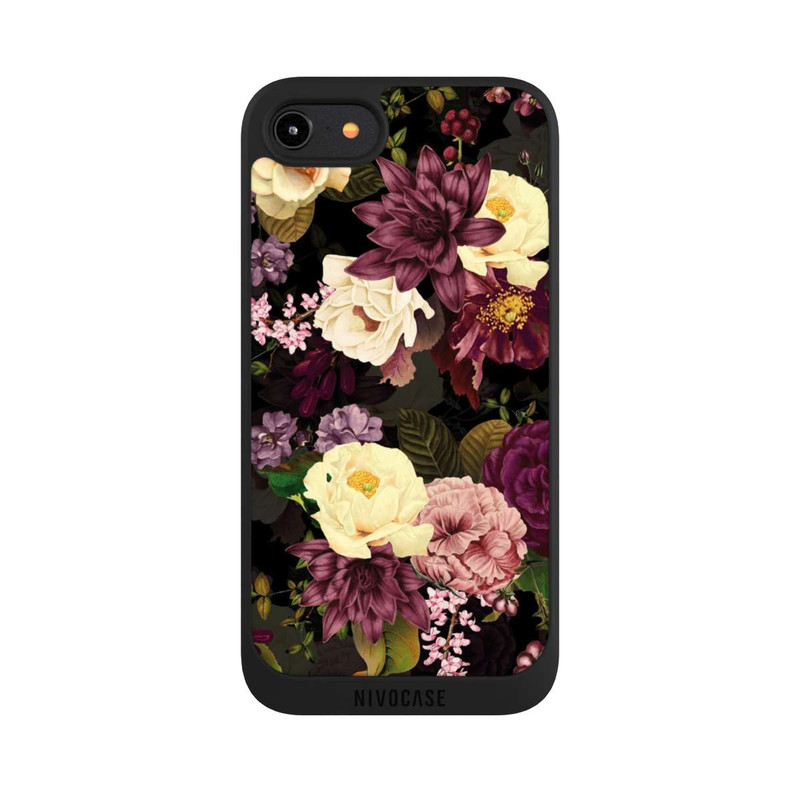 iPhone 7 NIVOpure Dunkle Blumen Bienen