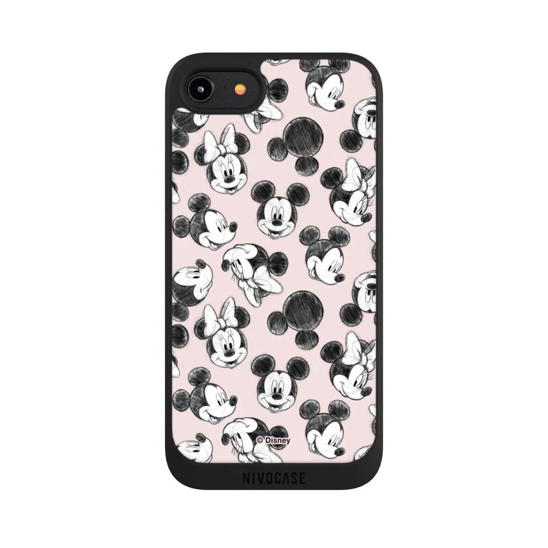 iPhone 7 NIVOpure Minnie & Mickey aux multiples visages rose