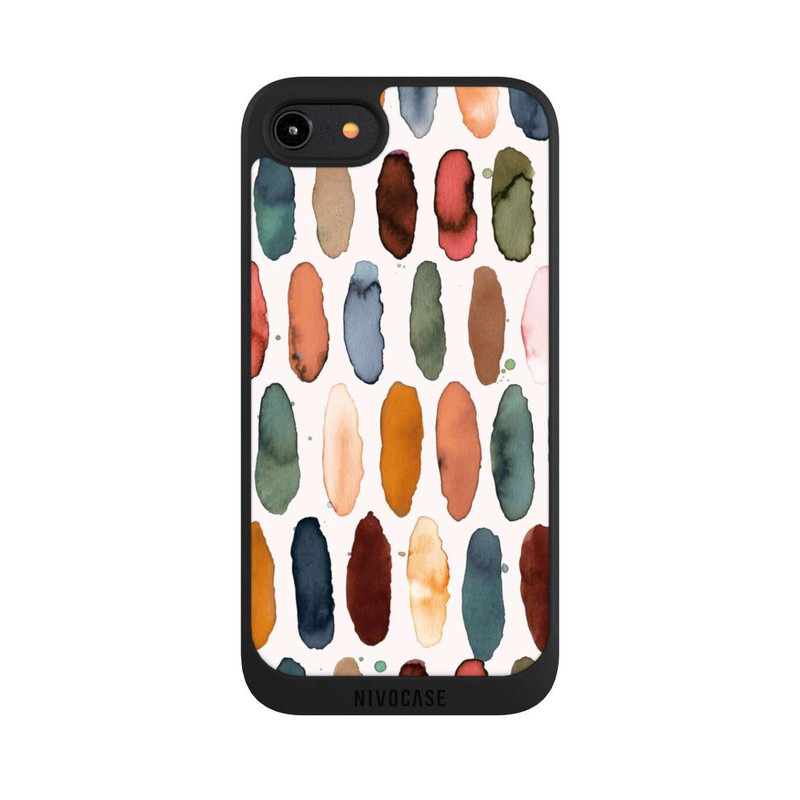 iPhone 7 NIVOpure Aquarellstriche aus mineralischem Terrakotta