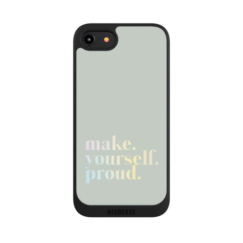 Apple iPhone 7 NIVOpure Make Yourself Proud Zitat-Minze und Farbverlauf