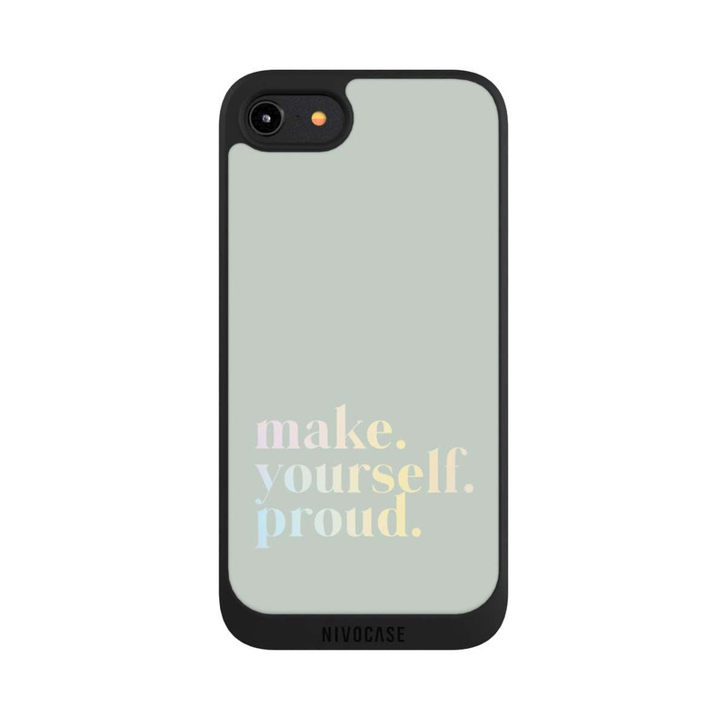 iPhone 7 NIVOpure Make Yourself Proud Zitat-Minze und Farbverlauf
