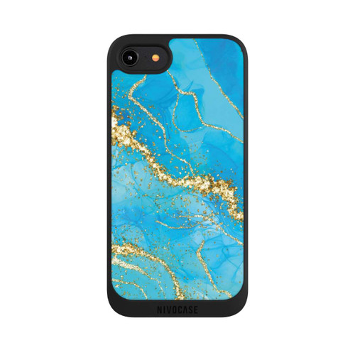 Apple iPhone 7 NIVOpure Türkis-goldene Tapete