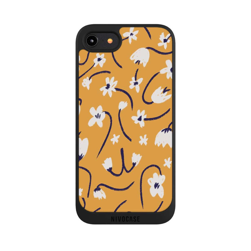 iPhone 7 NIVOpure Kleine Blumen Muster Gelb