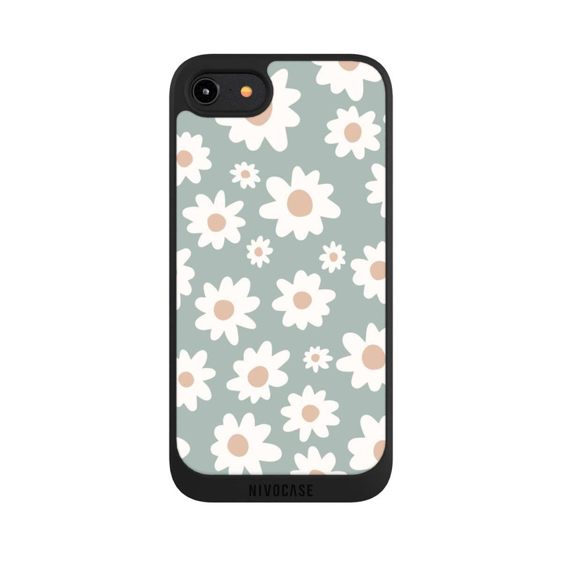 iPhone 7 NIVOpure Gänseblümchen Muster grün