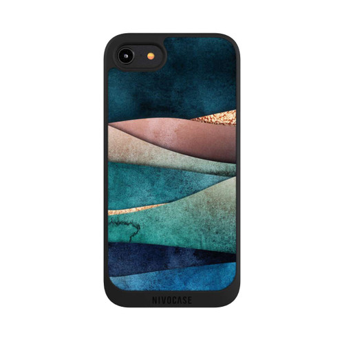 Apple iPhone 7 NIVOpure Vagues bleu-or