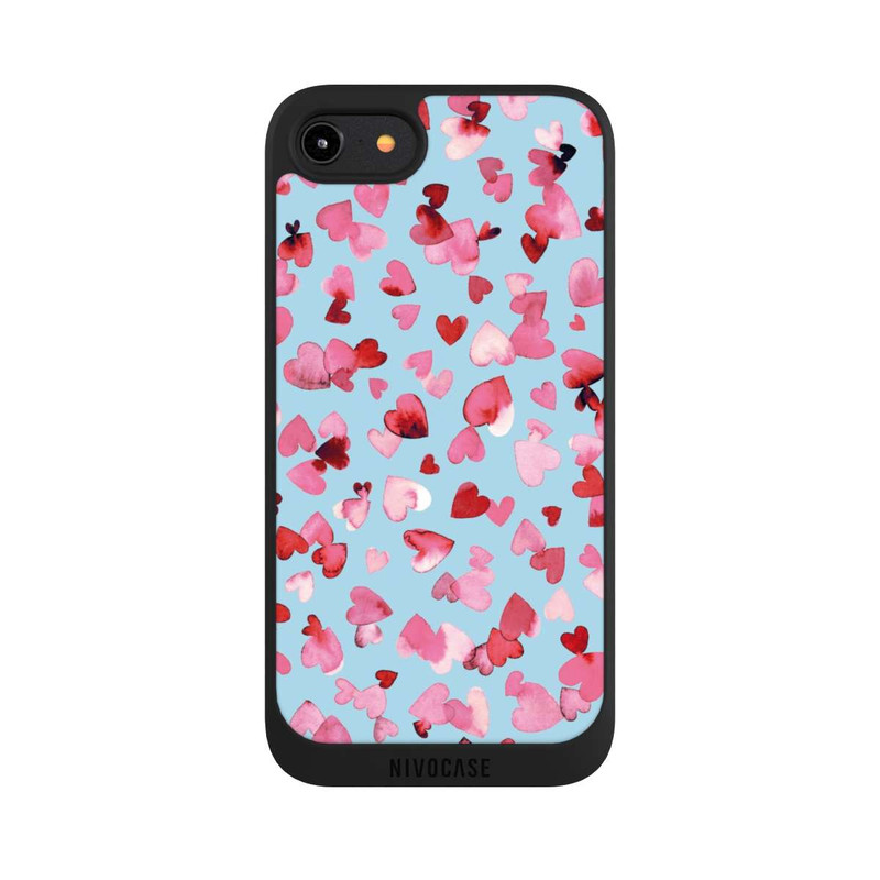 iPhone 7 NIVOpure Saint Valentin Amour Coeurs Rose Bleu