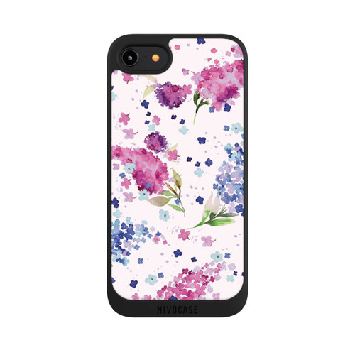 Apple iPhone 7 NIVOpure Hortensias Floraux Lilas Rose