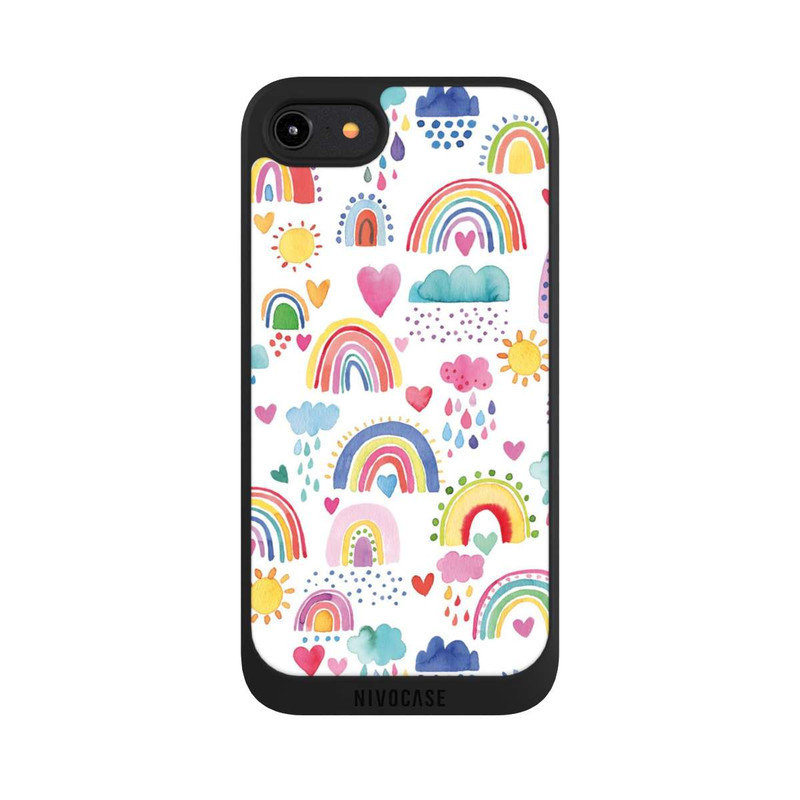 iPhone 7 NIVOpure Lovely Rainbows Multi Red