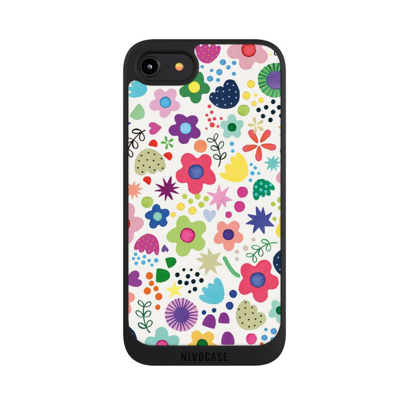 iPhone 7 NIVOpure Fleurs psychédéliques colorées