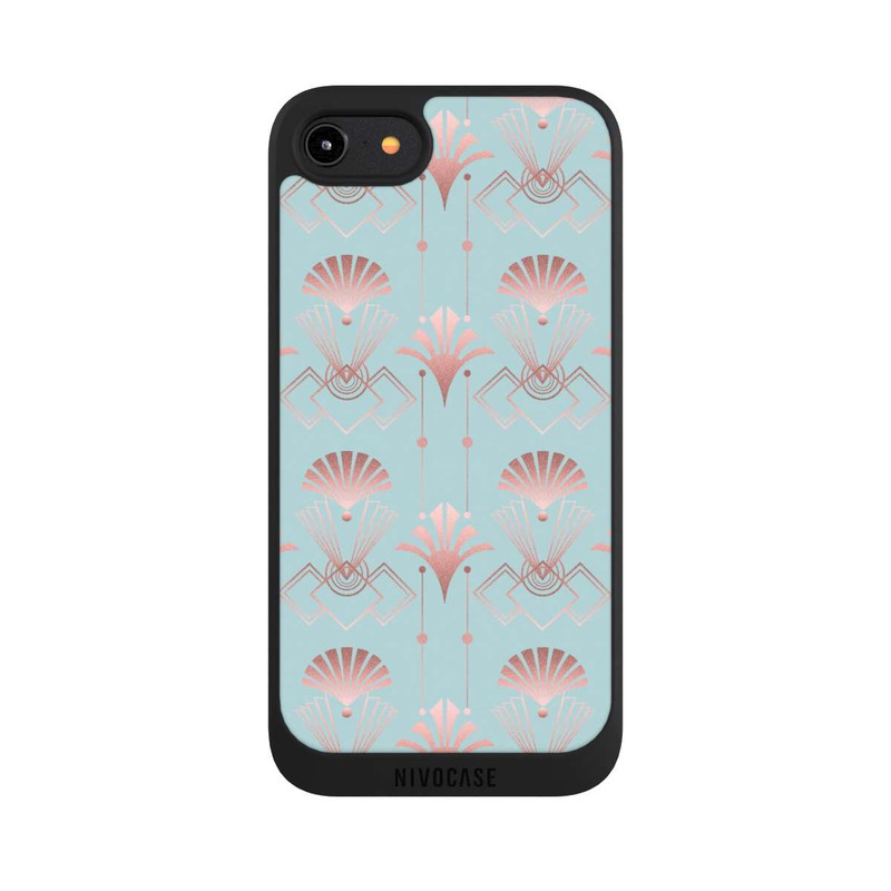 iPhone 7 NIVOpure Art Deco Rose Gold Elegance Blue