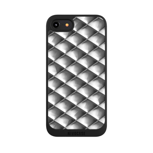 Apple iPhone 7 NIVOpure Glamour Silver Squares