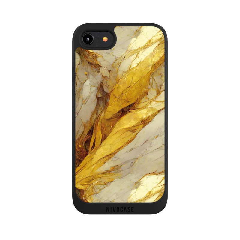 iPhone 7 NIVOpure Weiße Marmor-Golddruckschichten