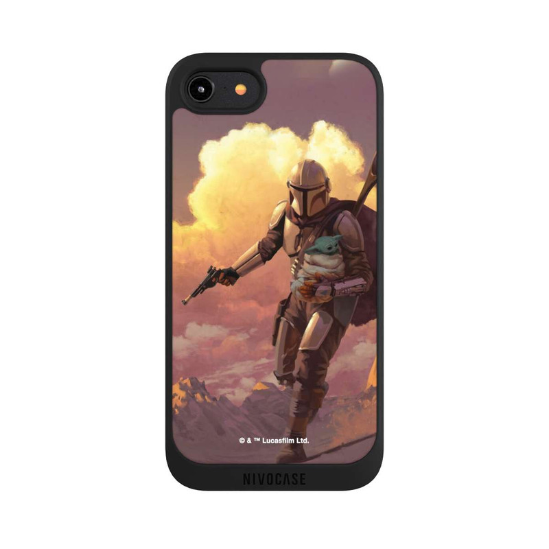 iPhone 7 NIVOpure Les nuages ​​du coucher du soleil Mandalorien et Grogu
