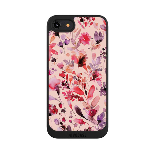 Apple iPhone 7 NIVOpure Künstlerische Blumen Viva Magenta
