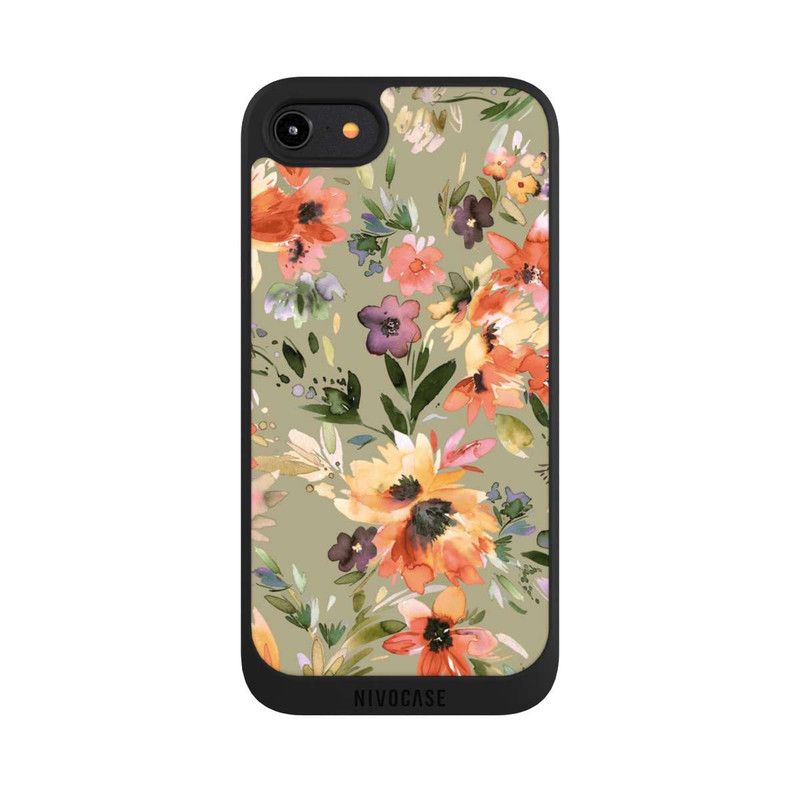 iPhone 7 NIVOpure Malerische tropische Blumen Salbeigrün