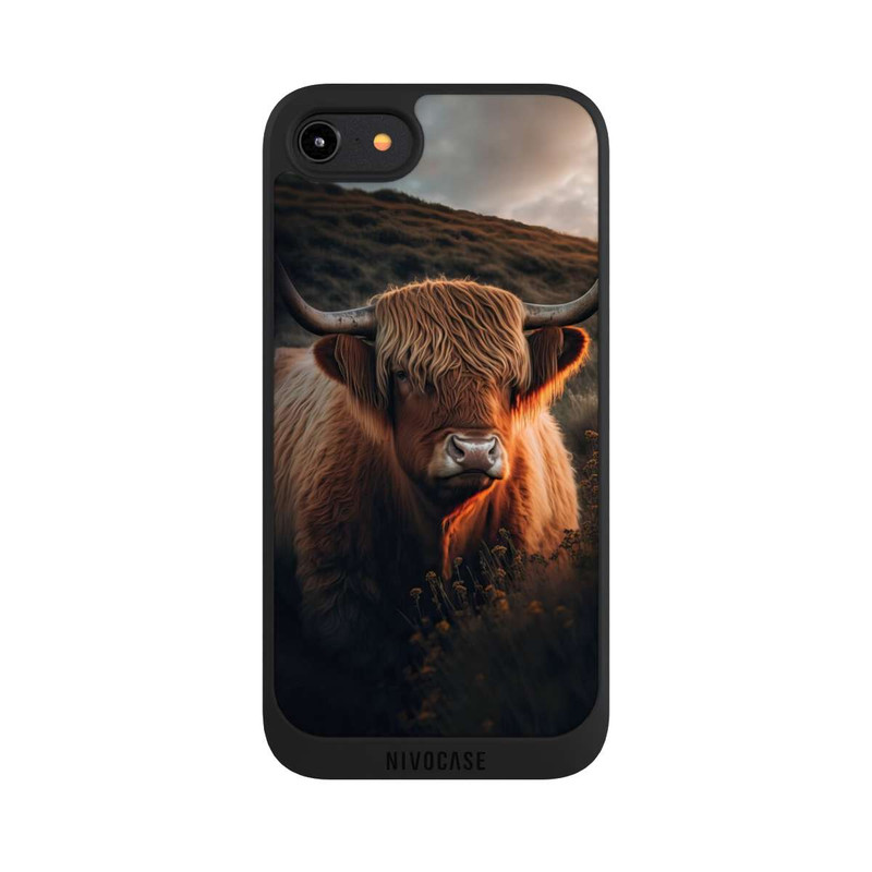 iPhone 7 NIVOpure Highland Cow With Big Horns with AI