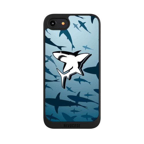 Apple iPhone 7 NIVOpure Haie Muster Blau