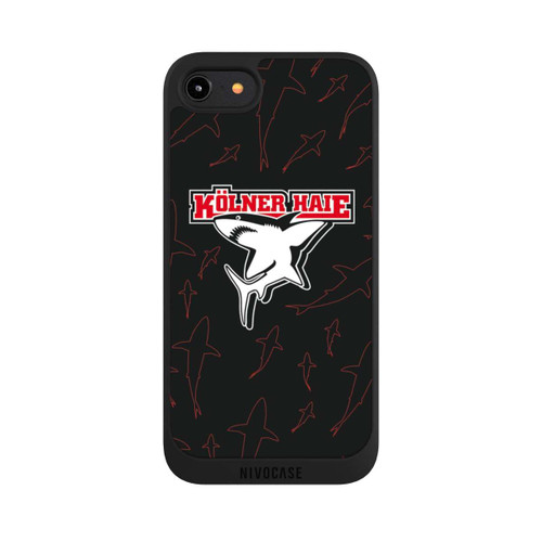 Apple iPhone 7 NIVOpure Haie Muster Rot