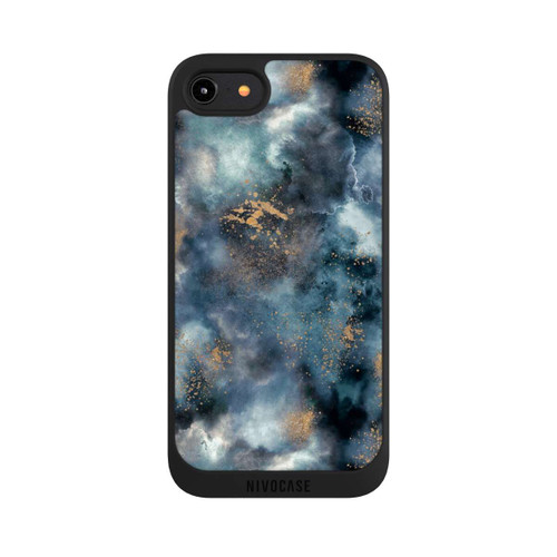 Apple iPhone 7 NIVOpure Smoky Marble Watercolor Navy