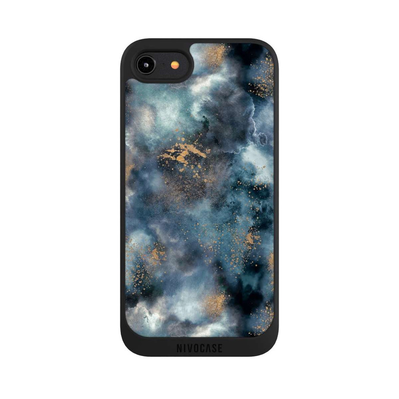 iPhone 7 NIVOpure Smoky Marble Watercolor Navy