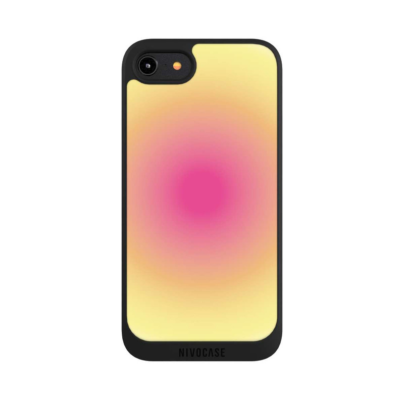 iPhone 7 NIVOpure Aura jaune rose cercle