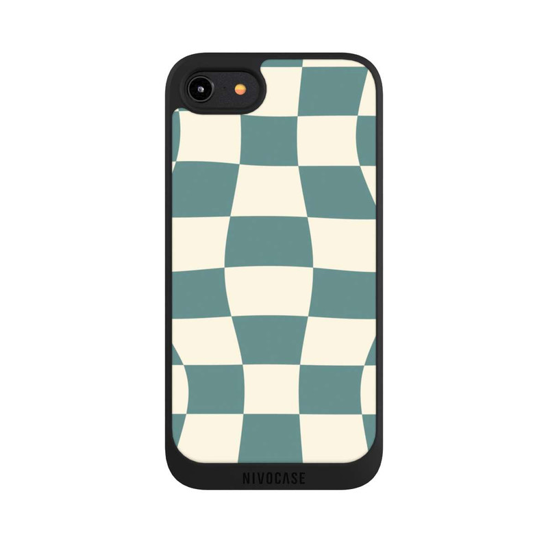 iPhone 7 NIVOpure Schachbrett Petrol