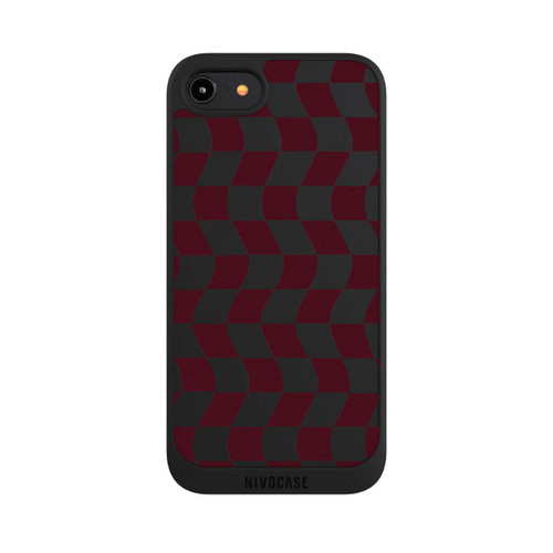 Apple iPhone 7 NIVOpure Rouge vin en damier