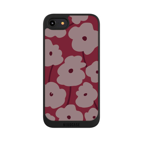 Apple iPhone 7 NIVOpure Minimalistische Blumen Bordeaux