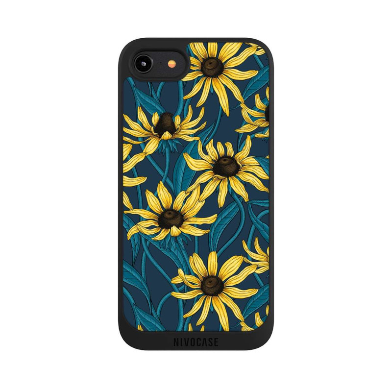 iPhone 7 NIVOpure Sunflowers Pattern Dark Illustration