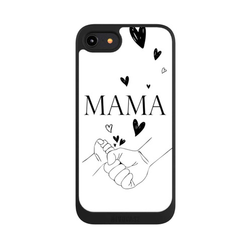 Apple iPhone 7 NIVOpure Muttertag Line Art Hände Schwarz Weiß