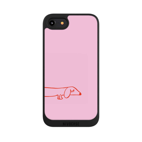 Apple iPhone 7 NIVOpure Dachshund Illustration Pink