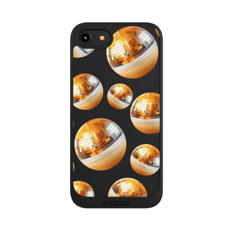 iPhone 7 NIVOpure Disco Ball Party Gold Orange Transparent with AI