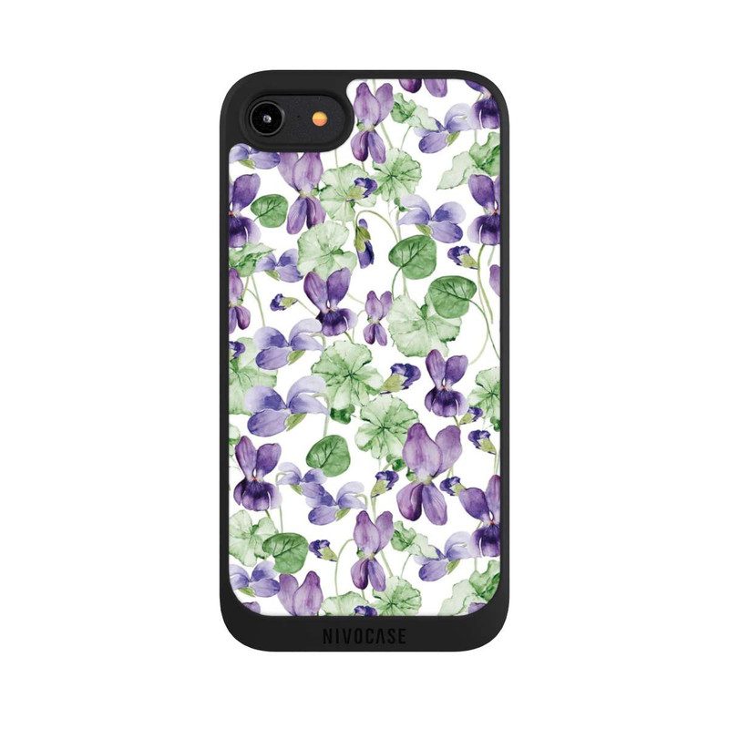 iPhone 7 NIVOpure Purple Wildflowers Pattern Watercolor