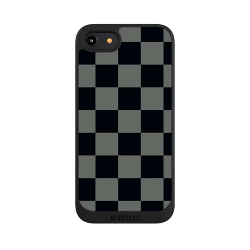 Apple iPhone 7 NIVOpure Schachbrett Schwarz Grau