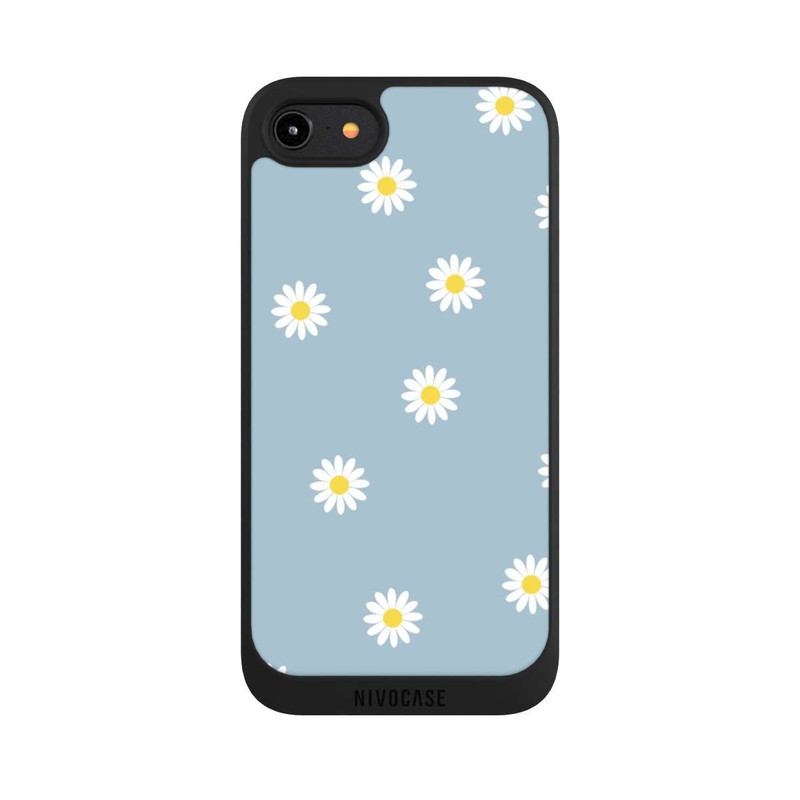iPhone 7 NIVOpure Gänseblümchen Muster Blau