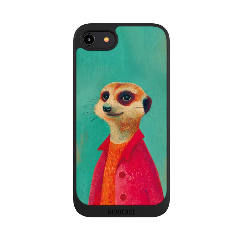 iPhone 7 NIVOpure Erdmännchen Grün Illustration