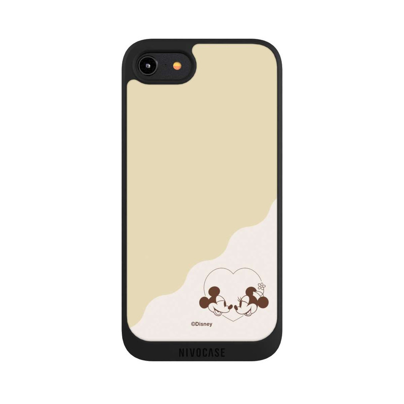 iPhone 7 NIVOpure Mickey and Minnie Love Heart Beige