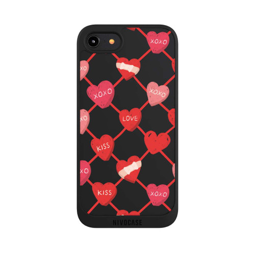 Apple iPhone 7 NIVOpure Heart Pattern XOXO Red